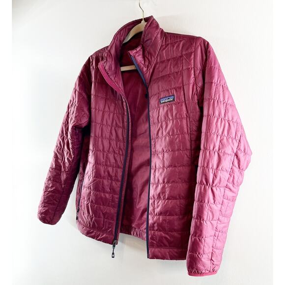 Patagonia Full Zip Nano Puff Puffer Jacket Coat Maroon Red Small - Picture 6 of 8